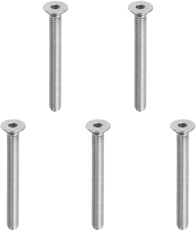 PATIKIL Tornillos de Cabeza Plana M8 x 70mm, 5Pcs Tornillos de Acero Inoxidable 304 de 18-8, Pernos Avellanados Hexagonales de Nivel Resistencia 6.8