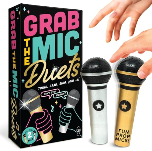 Lucky Egg Duo de karaoké - Libérez votre diva intérieure avec nos jeux de fête pour adultes, activité musicale amusante pour adultes et enfants, jeu de chant avec 2 microphones,