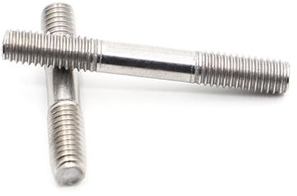 RKODRSMG 2/5 Stück M3 M4 M5 M6 M8 M10 Stehbolzen 304 Edelstahl Doppelkopf-Gewindestange Metrische Standard-Doppelkopfschraube(50mm,M10 2pc)