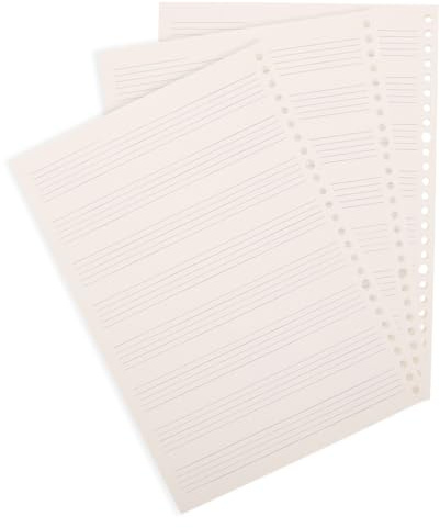 Vaguelly Notenhefte Papier für Gitarre und Klavier 3 Stück-pack 60 Blatt Je Heft Abtrennbares Spiralheft für Übungs und Notenschreibübungen | Papier, Leicht und Strapazierfähig, für Musikkomposition, Geeignet für Anfänger