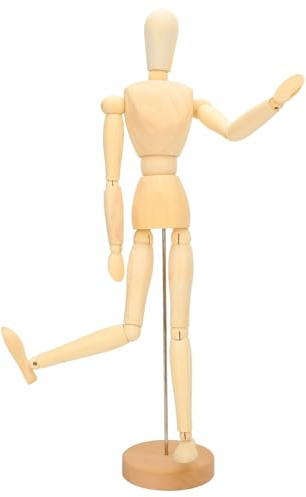 Manichino Artista 17,3 Pollici Figura Modello Flessibile Articolato Manichino In Legno Modello Corpo Umano per Disegno Decorazione