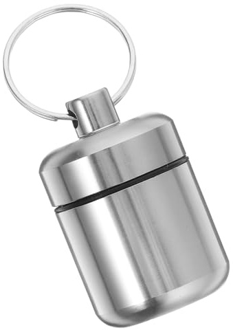 DIYEAH Waterproof Metal Earplug Storage Case with Keychain, Portable Small Aluminum Earbud Organizer Box for Noise Cancelling Earplugs, Travel Protective Holder for Hearing Protection