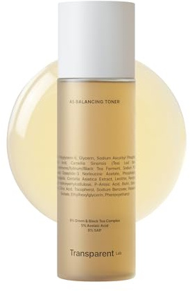 Transparent Lab A5 Balancing Toner Tónico Equilibrante 130 ml – Con 5% Vitamina C (SAP) y 5% Ácido Azelaico, Antioxidante, Iluminador, Reduce Manchas y Rojeces, Regula Sebo y Mejora la Textura
