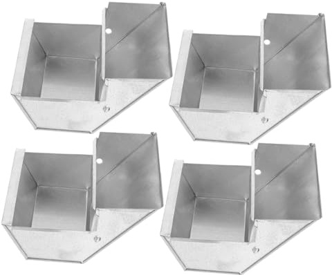 Toyvian 4stücke Metall-futterautomat Für Kaninchenkäfige Futterkasten Für Kleintiere Futterspender Für Chinchillas Futterbox Für Haustierkäfige Großes Fassungsvermögen Für Hasenfutter