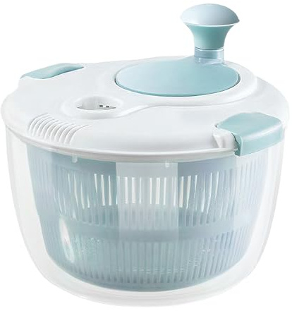 Escurridor De Lechuga, Colador De Verduras Para Ensaladas, Accesorio de Cocina de 5L con Manivela Silenciosa para Preparar Comidas con Chiles, Tomates, Patatas, Repollo y Espinacas