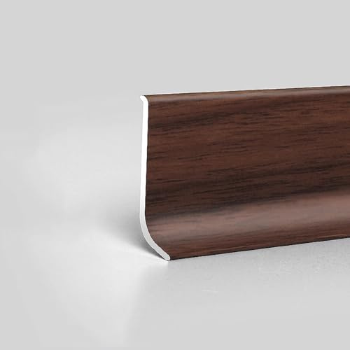Battiscopa in alluminio, 125 cm, 4 pezzi, senza cuciture, per parete, pavimento, moderno, per casa, ufficio e stanze eleganti (A 40 mm), design durevole ed elegante