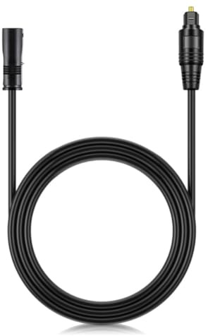 FACAIIO Cavo di prolunga audio digitale in fibra ottica, da maschio a femmina, per PS4 e Xbox, nero, 1 metro