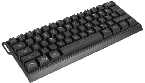 Dpofirs Teclado Mecánico Inalámbrico, 61 Teclas 60% de Diseño Teclado para Juegos Bluetooth con Luz RGB, Teclados con Cable 2.4G con Cuerda para Colgar para s para OS X (Black)