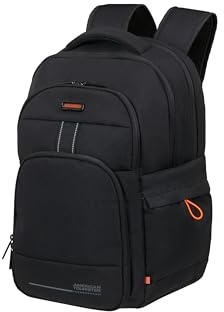 American Tourister AT WORK NXT - Laptop ryggsäck 14 för herrar, business & skolryggsäck, ergonomisk & modern - för kontor, office & skola & universitet - Svart (Black)