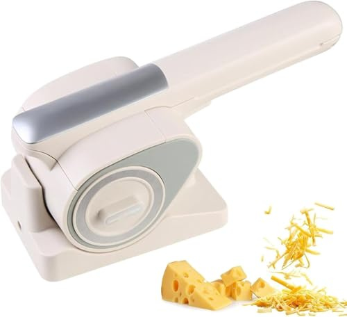 Râpe à fromage électrique sans fil rechargeable, déchiqueteuse rotative portable avec 2 tambours, rapide pour fromage, légumes