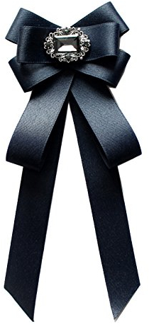 Cheerlife Fashion Schleifenbrosche Damen Brosche mit Strass Fliege Schleife mit Haken verstellbar für Herren Damen Mädchen Dunkelblau
