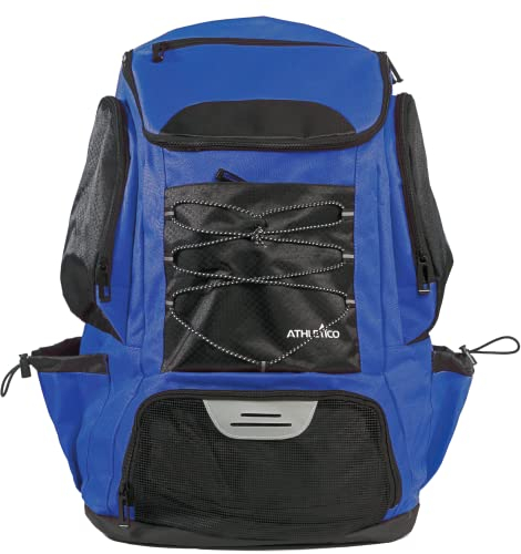 Athletico Swim Backpack - Swim Bag With Wet & Dry Compartments for Swimming, the Beach, Camping - Pool Bags Include Laptop Sleeve (Blue)