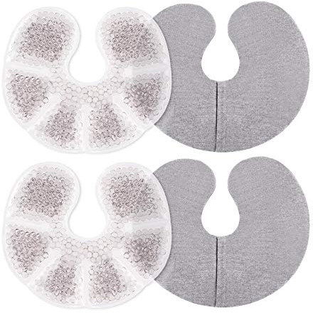 Navaris Thermo Pads Brustkissen 2 Stk. - 2x Gel Perlen Kühlkissen Wärmekissen für das Stillen - wiederverwendbar - Stillzubehör