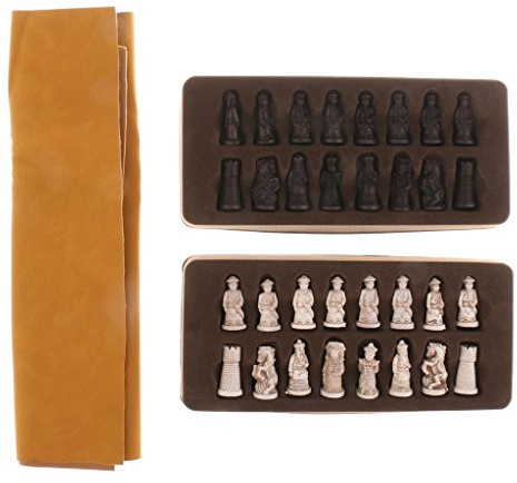Baoblaze Holz Chinesisches Klappbares Schachspiel Set, als Geschenk oder Sammlung