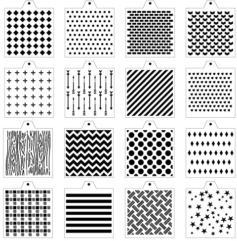 16 plantillas de galletas para hornear para galletas de glaseado reales, galletas de aerógrafo, galletas PYO, plantilla de pintura artesanal, plantilla de pastel de galletas, compatible con soporte