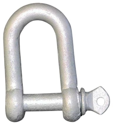 MarineNow Lot de 10 manilles en D galvanisées pour ancrage, gréement, attache, récupération, taille et quantité au choix (10 mm, 10)