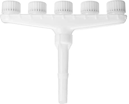 Aspersor multicabezal riego jardín - Boquillas atomizadoras - rotativas - nebulizador - chorro agua - césped - jardines - ajustable - pulverizador - utilizar manguera bomba de agua - 5 boquillas
