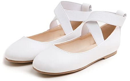 Feversole Kids Filles Mary Jane Strap Chaussures Plates Ballerines Princesse Chaussures Plates Chaussures d'école Plates À Bride