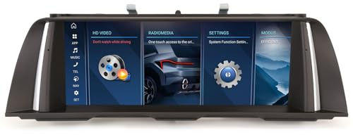 Erisin 10,25 tum trådlös CarPlay 8-Core 4GB RAM+64GB ROM Android 14 bilradio, GPS navigator för BMW 5-serien F10/F11 (2010–2012) med NBT stöder IPS iDrive OEM Bluetooth DAB+ Android Auto WiFi TPMS