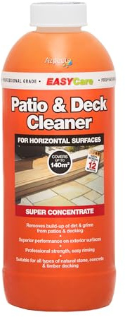EASYCare - 1L Patio&Deck Cleaner Concentrate. Acid-Free For Outdoor Surface Cleaner Including Patio, Path, Driveway, Decking, Concrete & More. Fast Acting, Easy To Use Strong Patio Cleaner