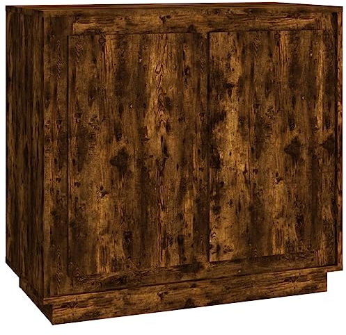vidaXL Aparador Madera contrachapada Color Roble Ahumado 80x34x75 cm