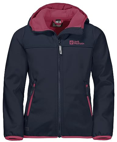 Jack Wolfskin Unisex Kinder Fourwinds Jacket Kids Softshelljacke, night blue, 116 EU