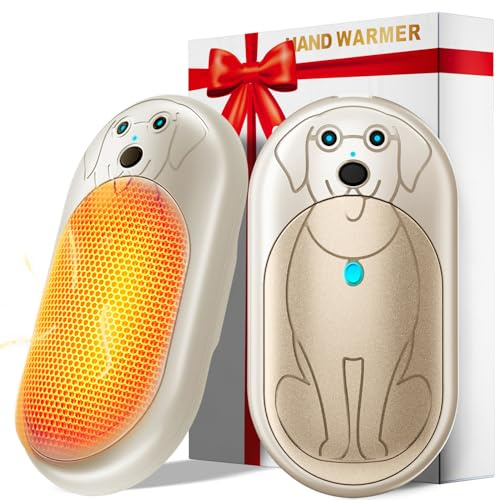 Miaton Elektrischer Handwärmer Taschenwärmer Wiederverwendbar 6000 Mah, Aufladbar Taschenofen Hand Warmers Outdoor Camping Heizung Geschenke für Männer Frauen Kinder