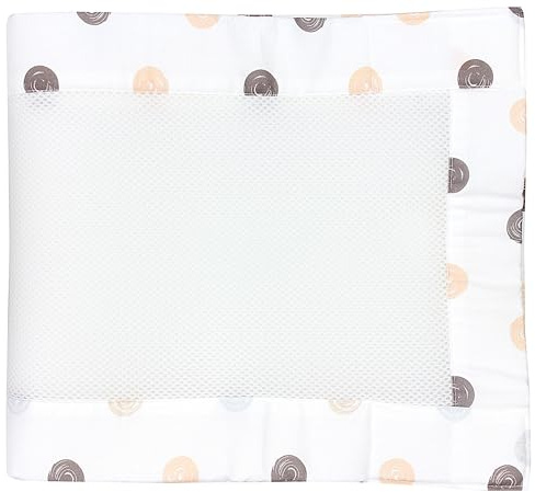 TupTam Babybett Nestchen 3D Mesh – Schutznetz 2er-Pack, Farbe: Punkte Pastell, Größe: ca. 128 x 30 cm (für Babybett 140x70)