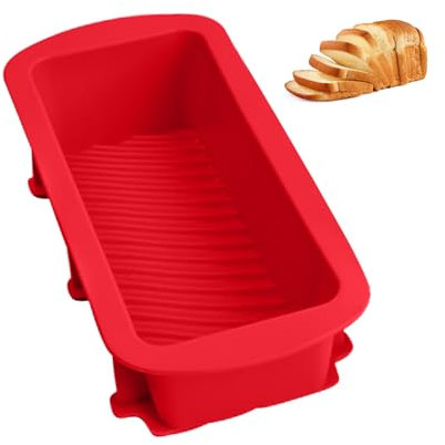 NYGGTYK Molde Rectangular de Silicona para Hornear, Antiadherente, Rojo