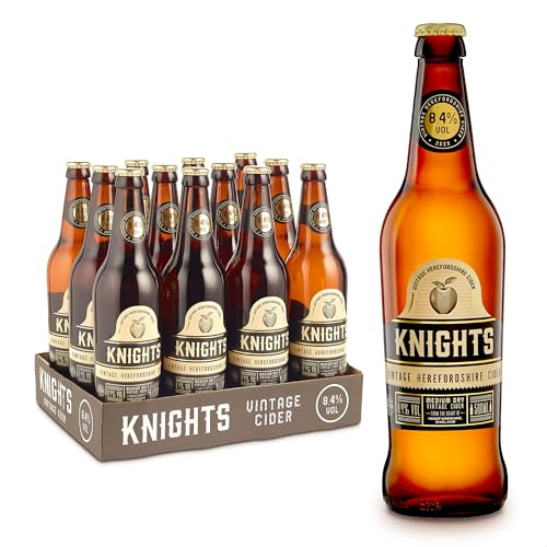 KNIGHTS Vintage - 8.4% Medium Dry Vintage Apple Cider, 12 x 500ml Bottles