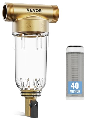 VEVOR Spin-Down-Filter, 40 Mikron-Sedimentfilter für das ganze Haus für Brunnenwasser, 3/4 Zoll GF + 1 Zoll GM, 4 T/H hohe Durchflussrate, Sedimentfilter für Brunnenwasser