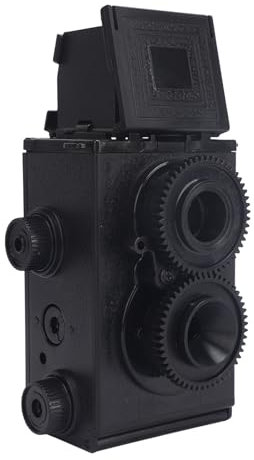 Cámara de Película de 35 Mm, Cámara de Película Retro Doble Réflex de Doble Lente, Perilla Manual, Cámara TLR Clásica de Bricolaje Compatible con Película Negativa de 35 Mm 135