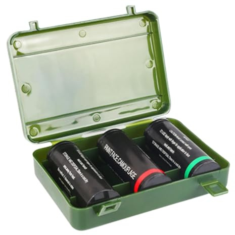 Peinture de camouflage - Crème de camouflage d'extérieur - Multifonction - Pour la chasse - Pour le visage et le corps - 3 couleurs pour accessoires de chasse