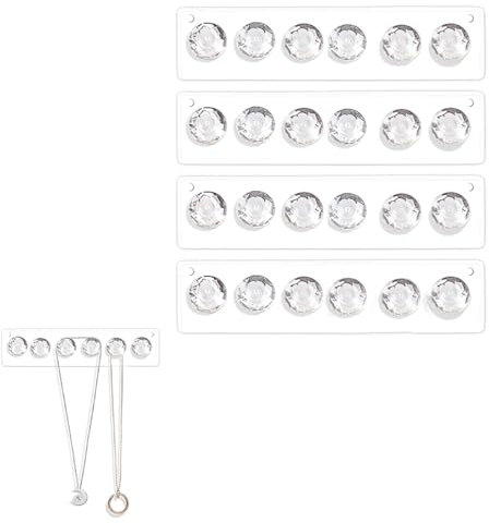 Porte Bijoux Mural, 4 pièces Présentoirs à bijoux, Porte-boîte à Bijoux Vintage, Organisateur de Bijoux, Supports à bijoux, Crochets Mural pour Collier, Bagues, Bracelets et Boucles d’Oreilles, 170mm