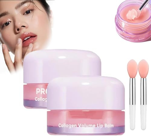 Probioderm Lip Balm, Probioderm Collagen Lip Balm, Probioderm Collagen Volume Lip Balm, Moisturizing Hydrating Lightening Lip Lines,Anti-Crack Lip Balm (2Pcs)