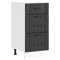 vidaXL Kitchen Base Cabinet - Lucca Black Engineered Wood Sink Storage Unit With Adjustable Feet - 40 x 46 x 81.5 cm - Modern Design