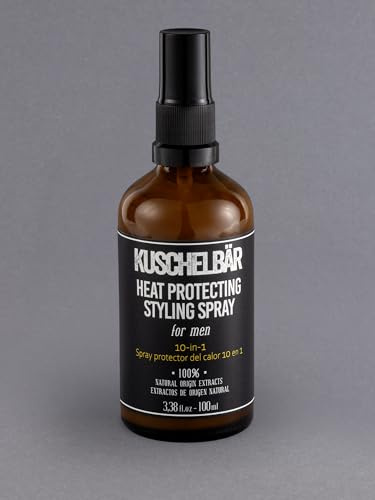 KuschelBar – närande hårspray för män – leave-in-behandling – överhettning och UV-skydd – anti-frizz – med växtextrakt – TOTALT REPARATION 100 ml.