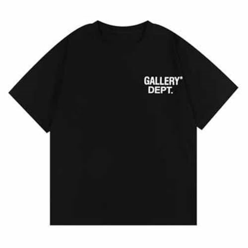 YANGSMEN T-Shirt A Maniche Corte Slim Fit Basic di Tendenza Estiva Girocollo per Uomo E Donna, T-Shirt A Maniche Corte Stampata in Bianco E Nero-Color-3||S