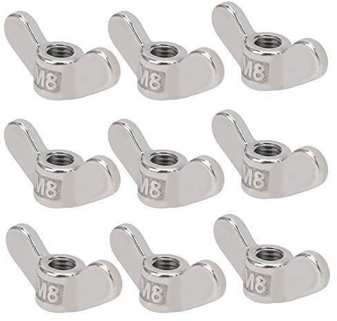 Tuerca de Ala, Sujetador de Acero Inoxidable de Alta Resistencia 10 Piezas de Nueces de Mariposa de Nuez de Ala M8, Rosca Transparente Fácil de Usar, para Accesorio de Hardware