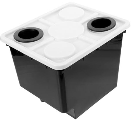 ifundom Hydroponischer Pflanzkübel Schwarz Mit Deckel Und Korb Soilless Cultivation Eimer Für Gemüse- Obst Zimmerpflanzen Stabiler Anzuchtbehälter Für Balkon Und Gewächshaus