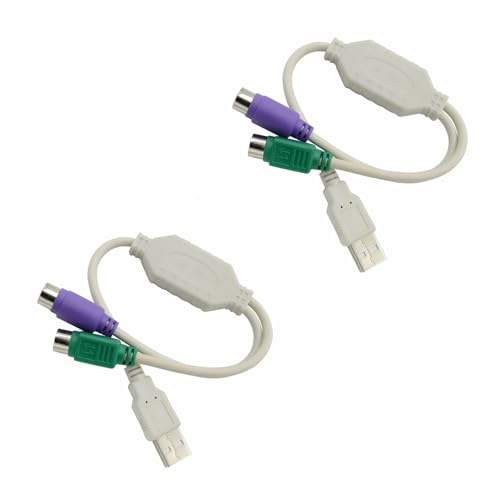 Illkjasfc Adaptador PS2s A USB Teclados Y Ratón A Convertidores Cable Y Adaptador Divisor Puerto De Soporte Cable Divisor KVM 23cm