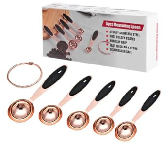 1 Juego Cucharas Medidoras Inoxidable para Cocina Set Buckle para Precisión Repostería y Cócteles