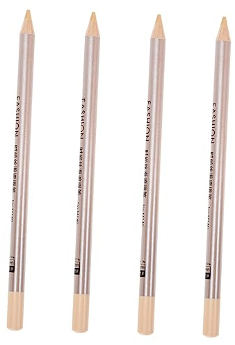 Homoyoyo Lot de 4 Crayons Correcteurs de Teint 2 Naturel, Format Compact, Waterproof, pour Maquillage Professionnel et Usage Quotidien, Correcteurs Cosmétiques en Bois Doux pour Peau,