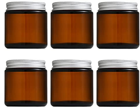 Alipis Barattoli Di Vetro Color Tè Per Candele Fai Da Te Con Coperchio in Alluminio, Contenitori Vuoti Per Cera, Set Da 6 Pezzi Da 120g, Per Aromaterapia e Decorazione Camera Da Letto