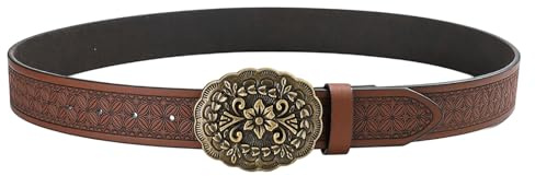Herren Damen Trachtengürtel Alpenkoppel Aus Echtleder - Schnalle Handmade Aus Traditioneller Edelweiss Trachtengürtel Schöneberger Kürzbar Modelle Und Farben Klassisch Unisex Der Mit Trachten Braun