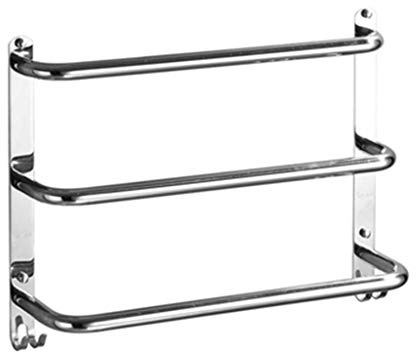 Double-Layer Yellow Multifunctional Wall-Mounted Towel Rack with Brass and Solid Wood Nail-Free Glue Installation-Length 60CM Wall Mounted Towel Bar Hanging for Kitchen Bathroom Cupboard (80cm)