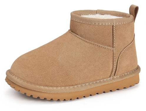 Mishansha Bottines d'hiver pour Enfant Chaudes Kaki 28EU