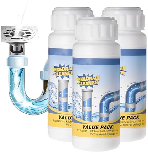 YOFDAL Abflussreiniger Schaum Extra Stark, Rohrreiniger Extrem Stark, Wild Sink Und Drain Cleaner, Hochwirksamer Rohrreiniger Mit Aktivschaum, Für Küche, Bad, Toilette & Balkon Alle Rohre (3Pcs)