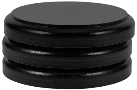 Cabilock 3 piezas Bases Redondas de Madera Negra para Figuras de Acción Peanas Estables para Miniaturas y Muñecas Bases de Exhibición Duraderas y para Manualidades y Coleccionistas