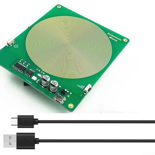 Rehoetom Für Schumann-Wellengenerator 7,83 Hz einstellbare Frequenz Gerät, Vollbereich 0,01 Hz bis 100000 Hz Sinuswellenausgang, mit USB-Stromversorgung, grüne Acrylschale (Pro)